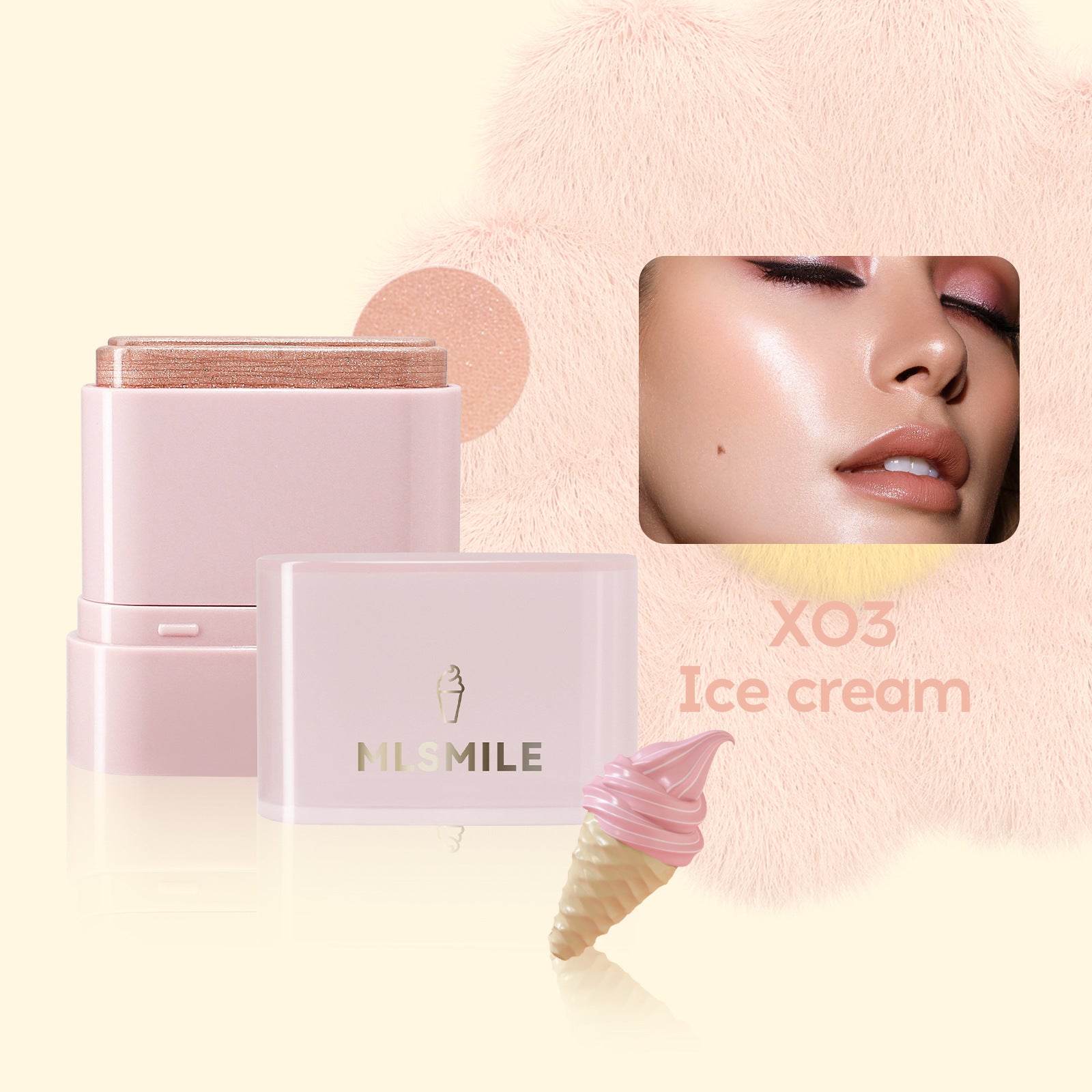 Flat Tube Fruit Blush Stick 2 In 1 - Bellarte Enchanté Flat Tube Fruit Blush Stick 2 In 1